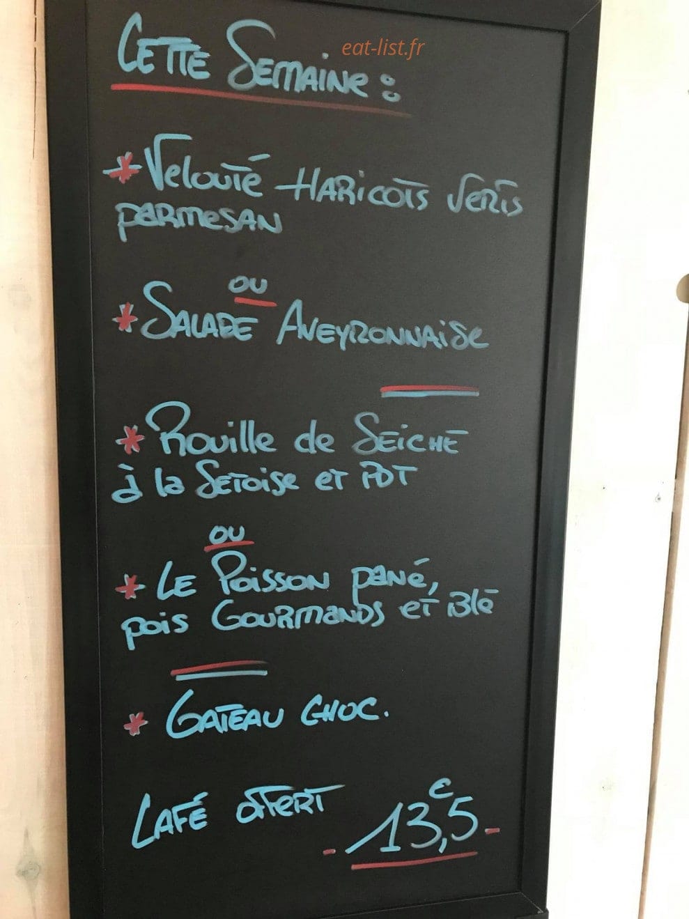 Carte et menu de La Mauvaise Réputation à Parentis en Born — Exemple de menu de la semaine