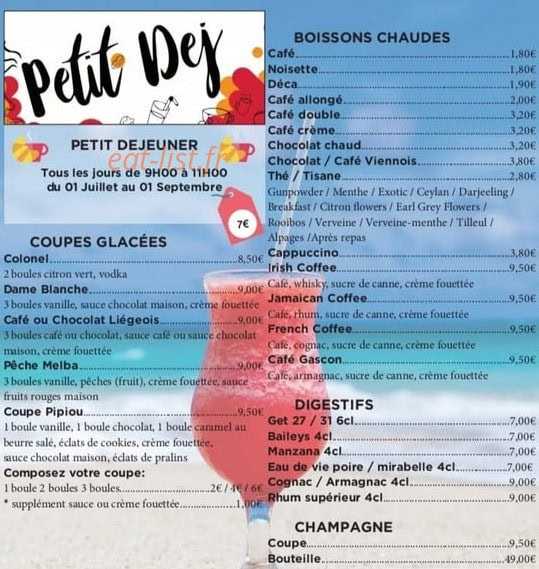 La terrasse du Pipiou — carte page 4