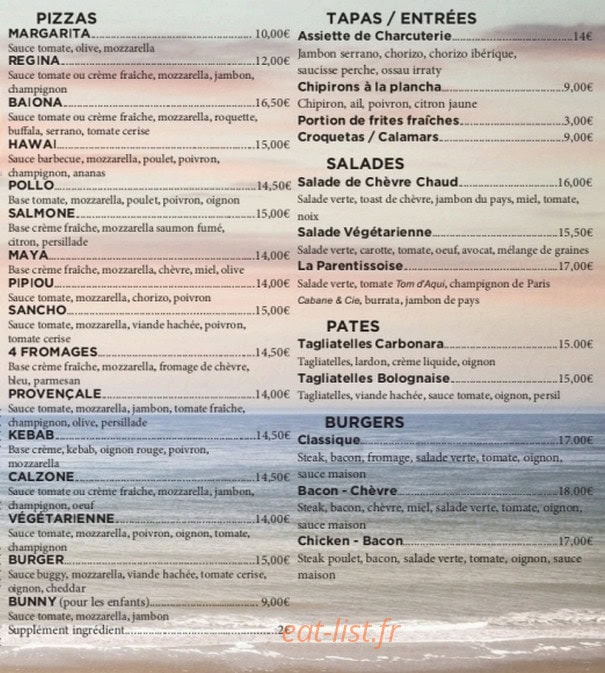 La terrasse du Pipiou — carte page 1
