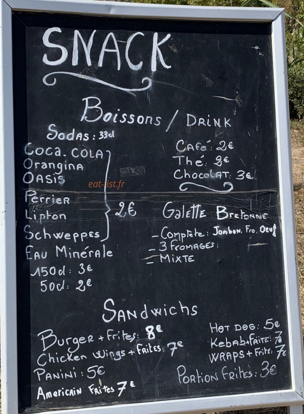Snack Minigolf — carte page 1