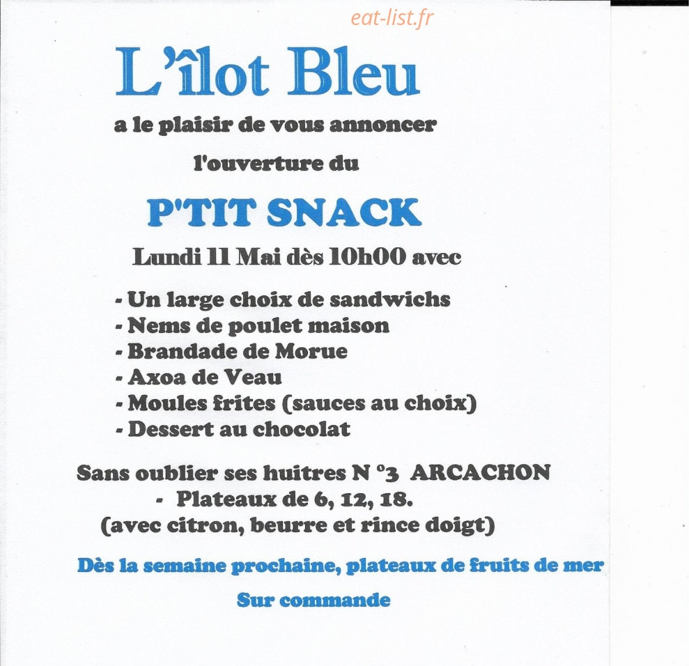 L'îlot Bleu — carte page 1