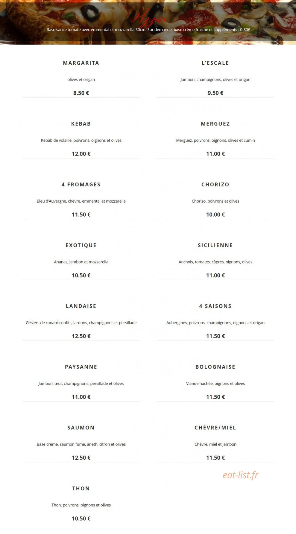 L'Escale — carte page 1