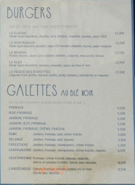 Chez Dan — carte page 2