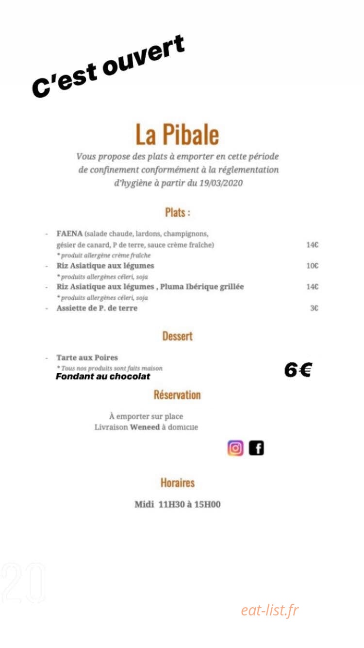 La Pibale — carte page 1