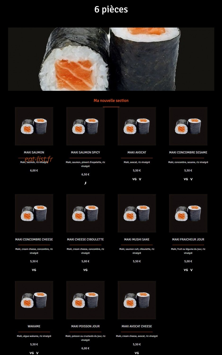 Sushi be — carte page 7