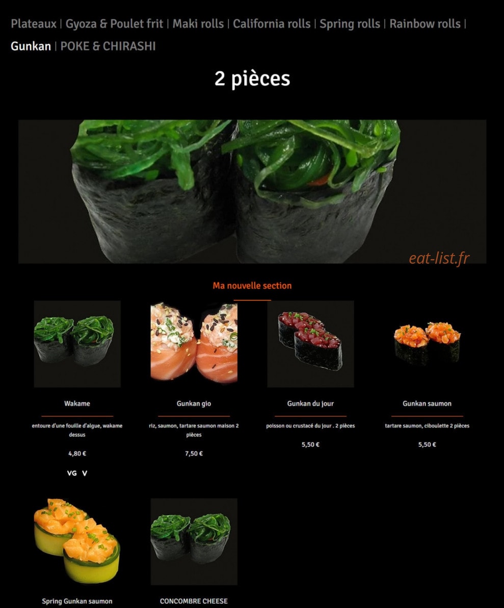Sushi be — carte page 11