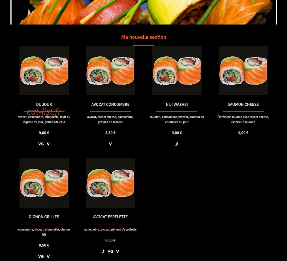 Sushi be — carte page 10