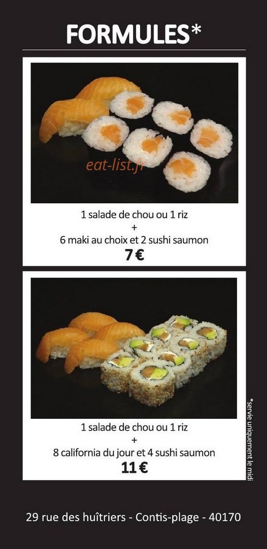 Sushi BE — carte page 2
