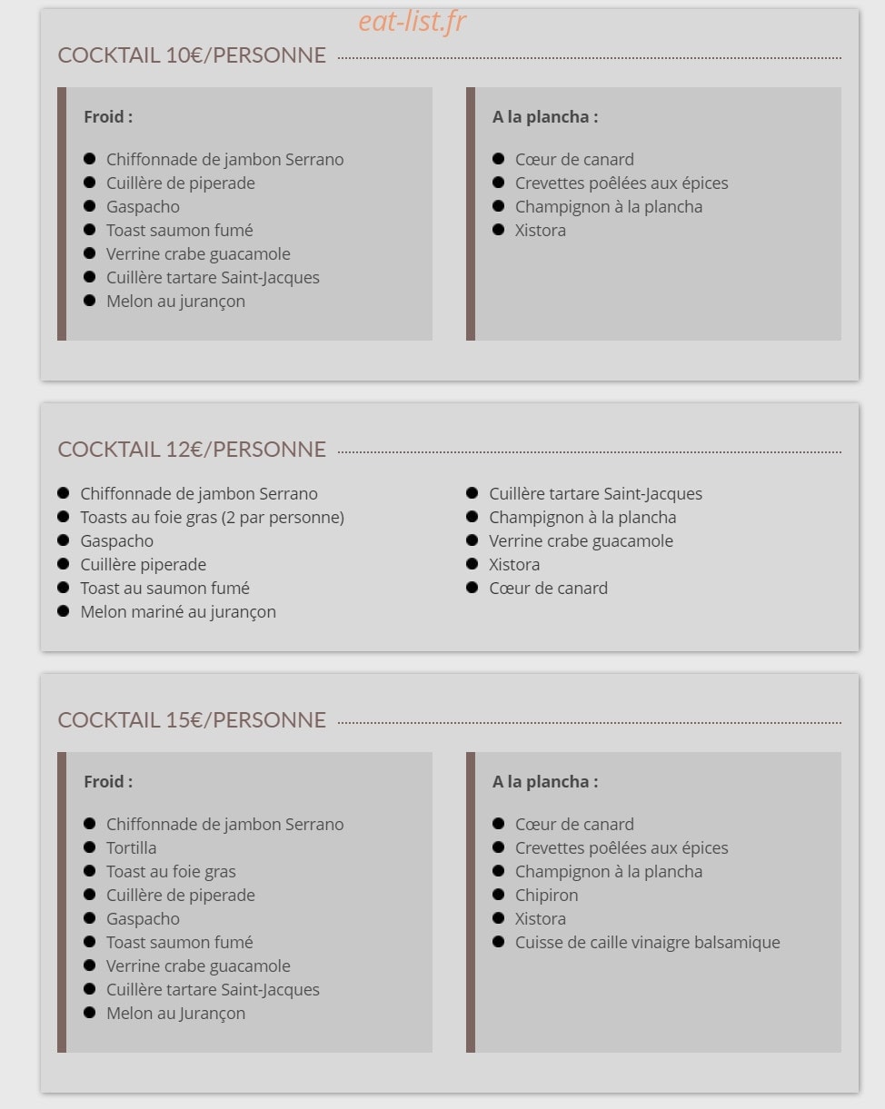 Chez Simone — carte page 8