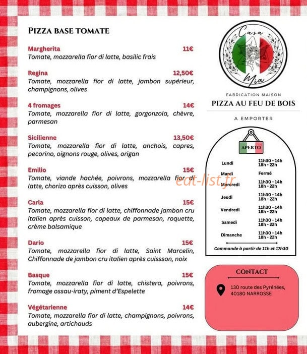Casa Mia — carte page 1