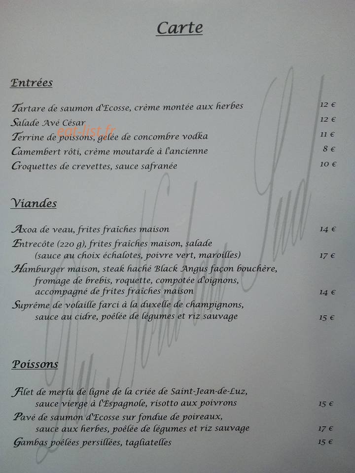 Du Nord Au Sud — carte page 2