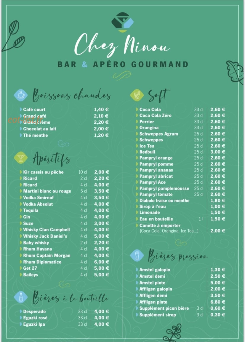 Chez ninou — carte page 2