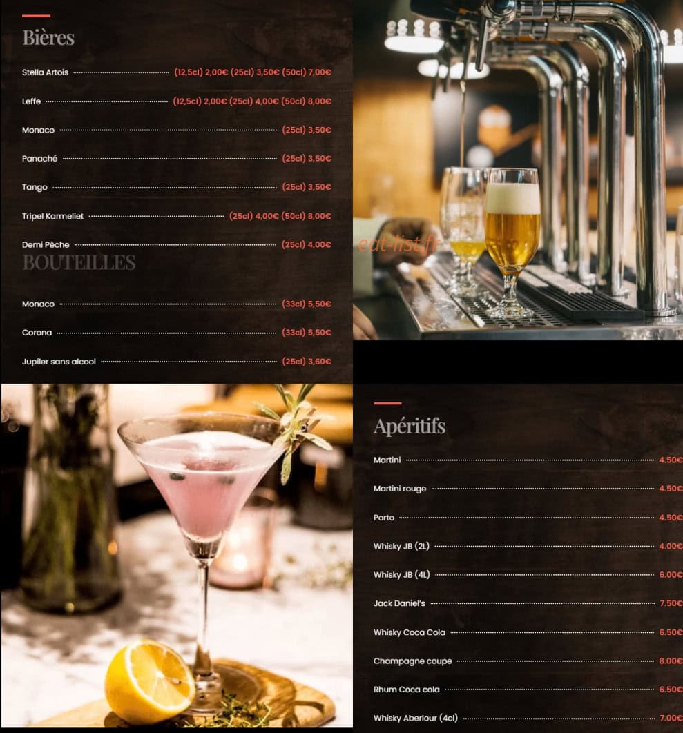 Carte et menu de Pampa BBQ à Saugnac et Cambran — Les bières, apéritifs, ...
