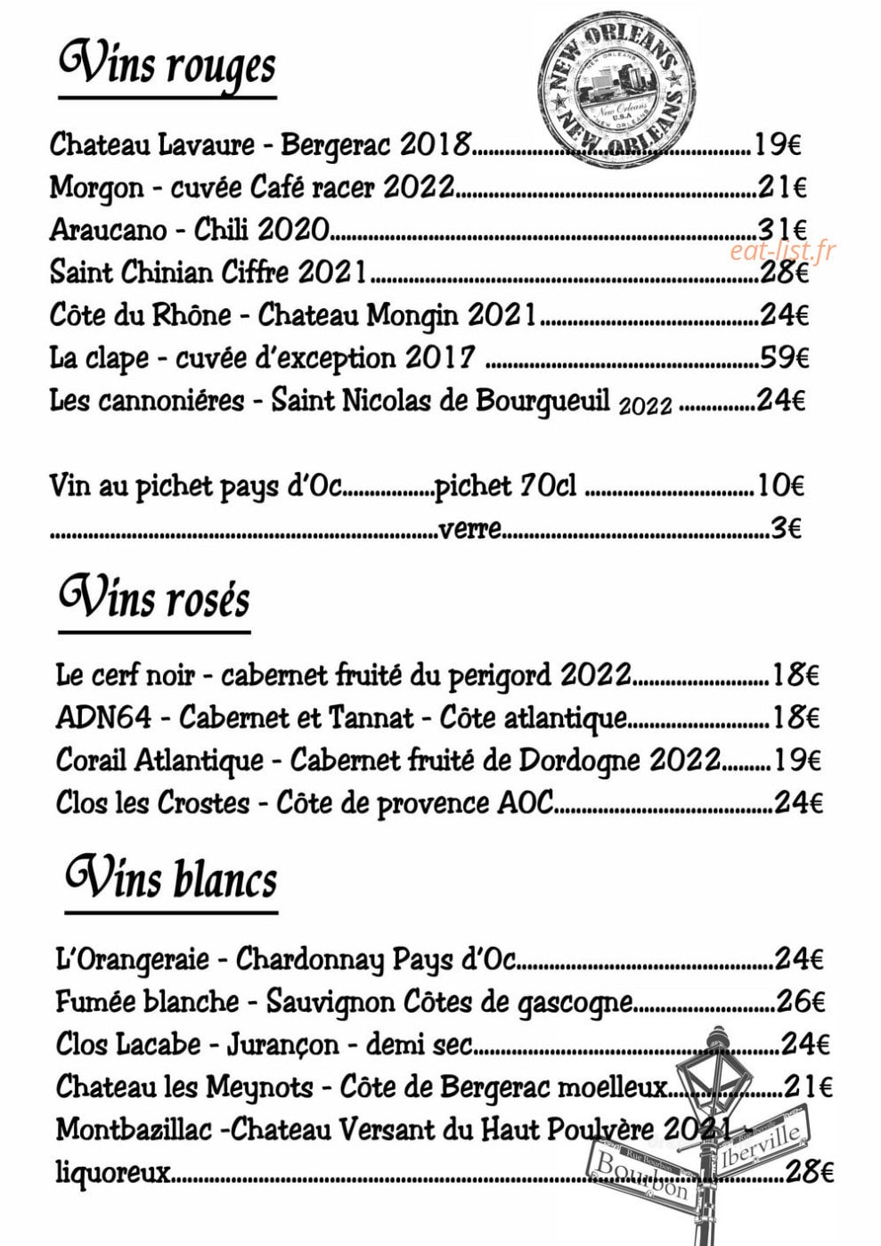 Louisiana Café — carte page 4