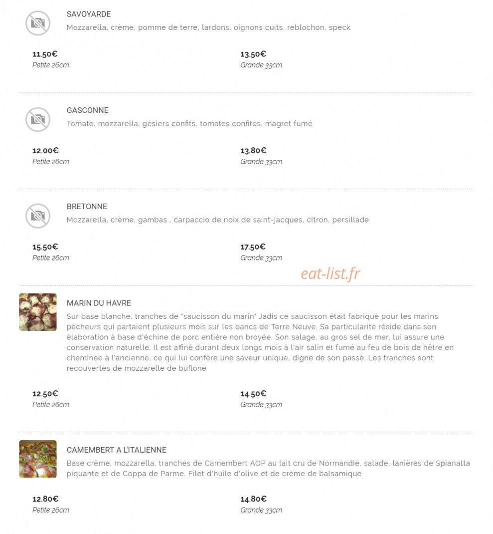 Tercis Pizza chez Louis — carte page 12