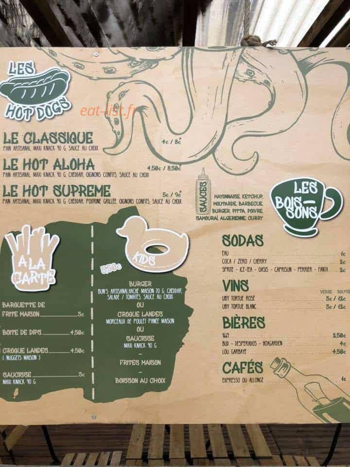 Aloha beach burger — carte page 2