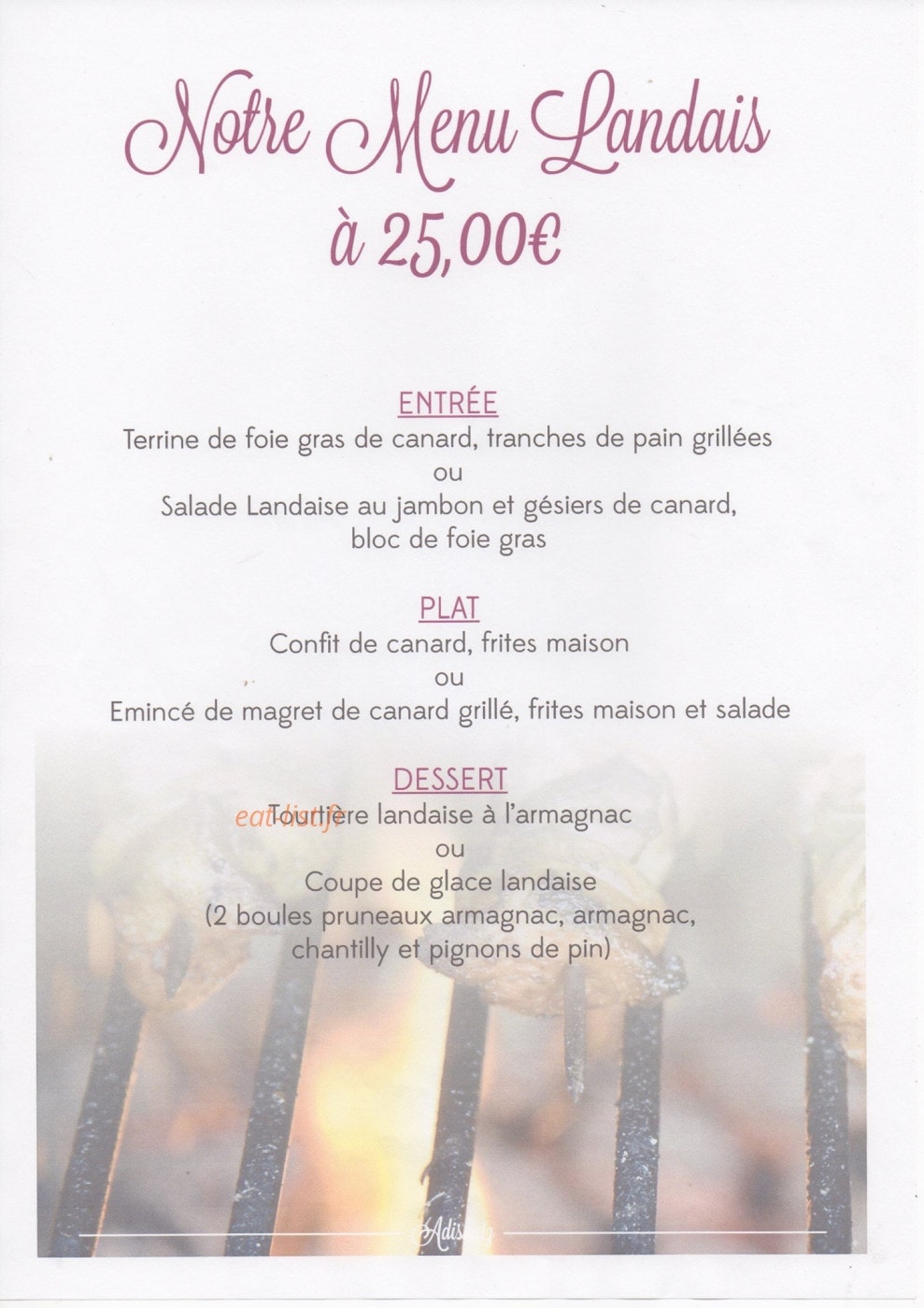 Auberge Adishatz — carte page 5