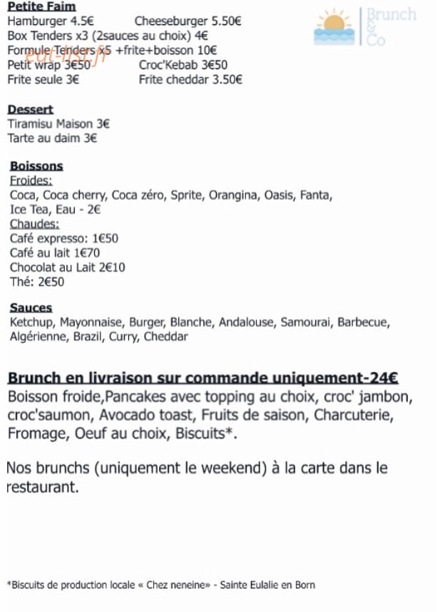 Brunch & Co — carte page 2