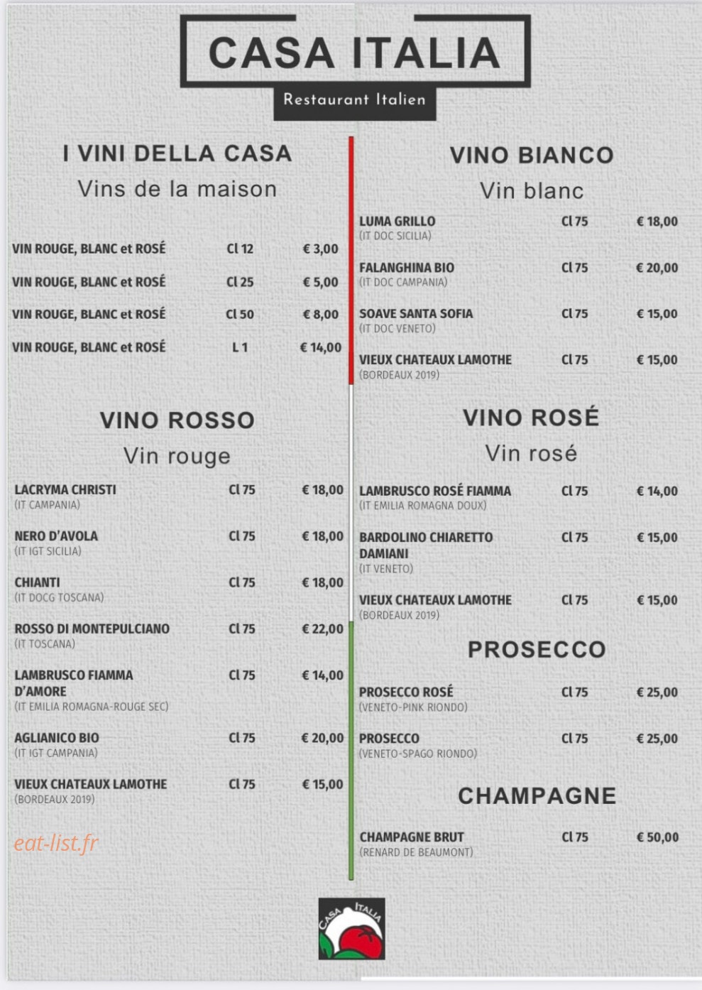 Casa Italia — carte page 6
