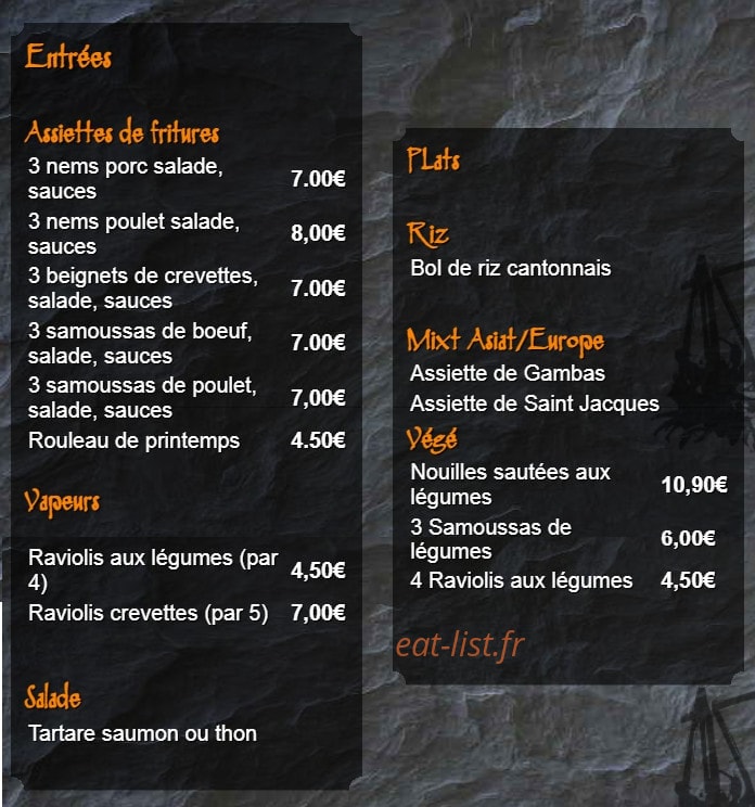 Chez Loan — carte page 1