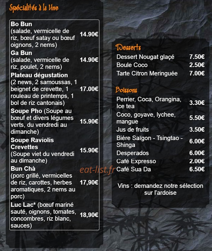 Chez Loan — carte page 2