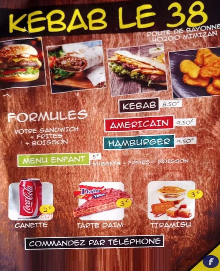 Kebab le 38 — carte page 2