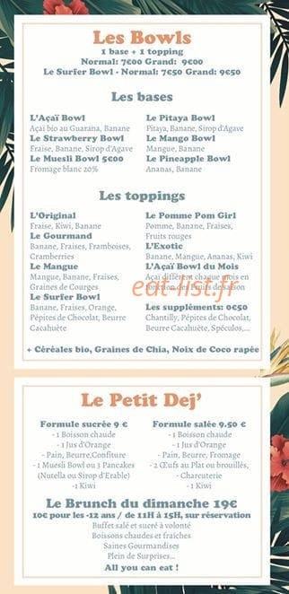 L’Açaï Bowl — carte page 2