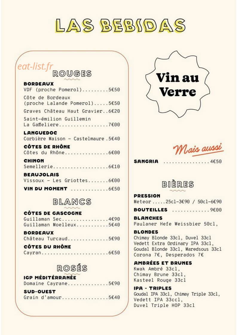 L'orchestra Bar — carte page 2