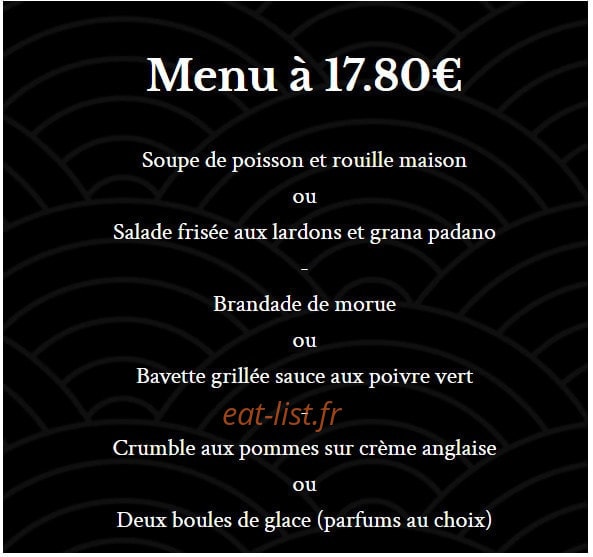 Le Bistrot de la Mer — carte page 4