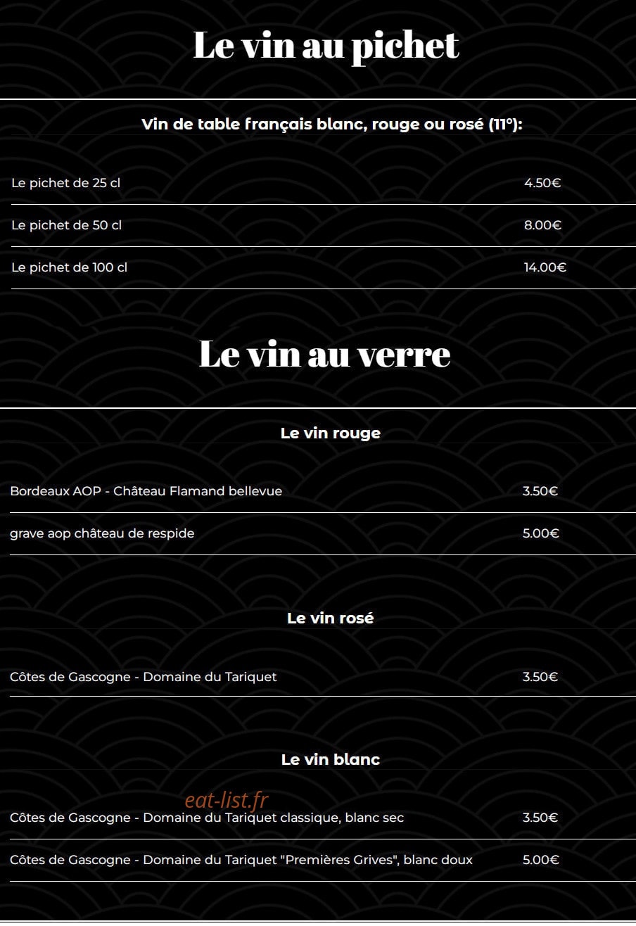 Le Bistrot de la Mer — carte page 11