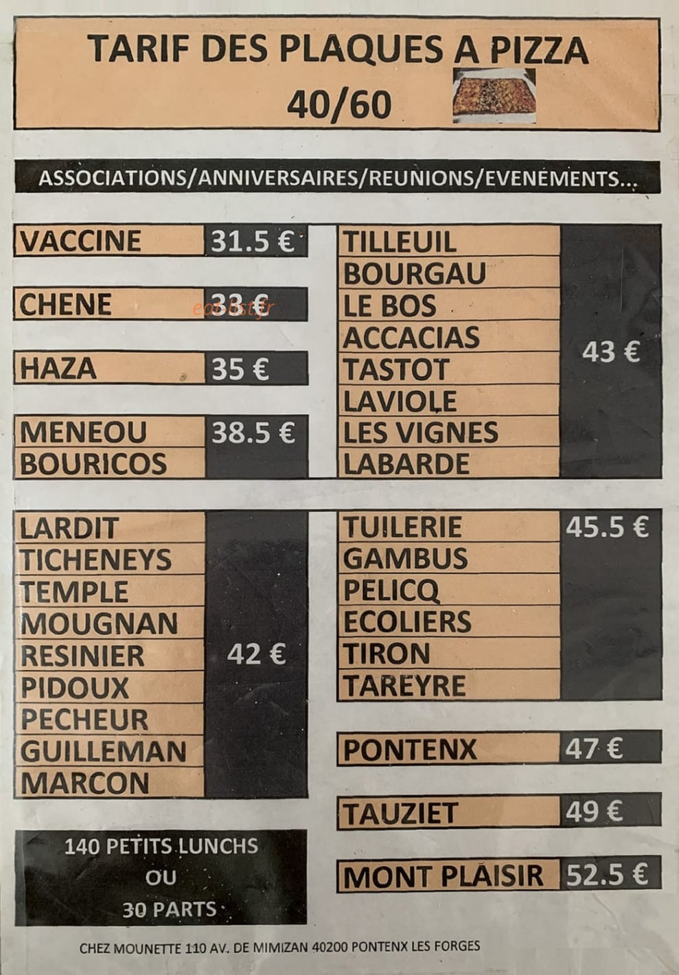 Chez Mounette — carte page 5