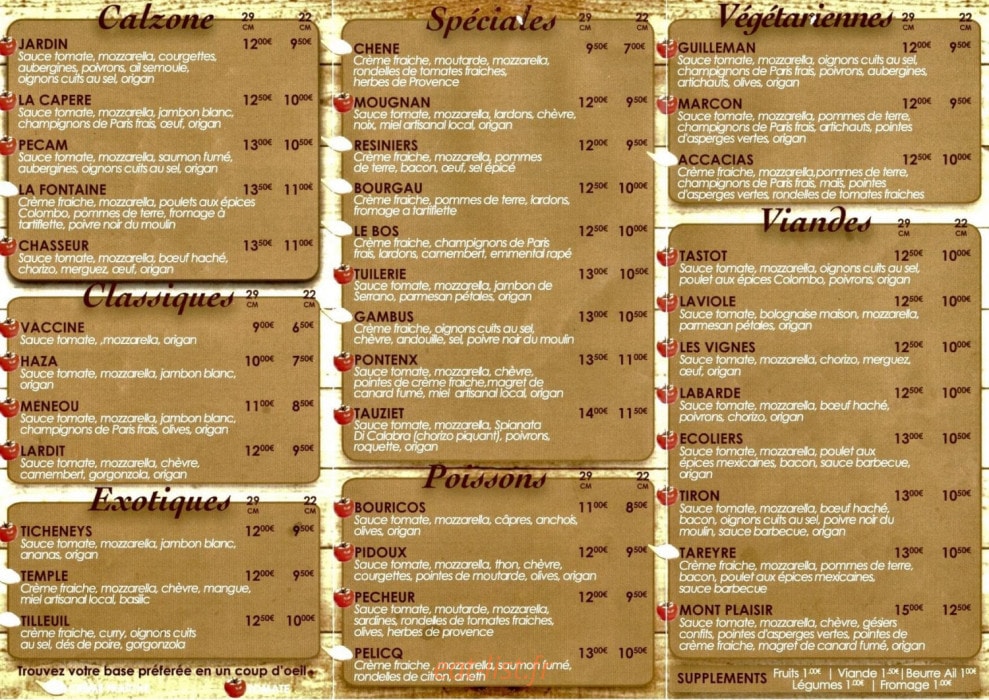 Chez Mounette — carte page 2