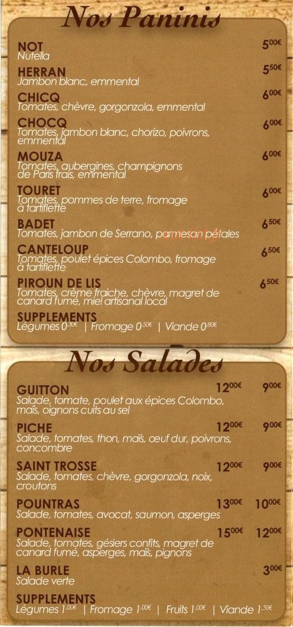 Chez Mounette — carte page 3