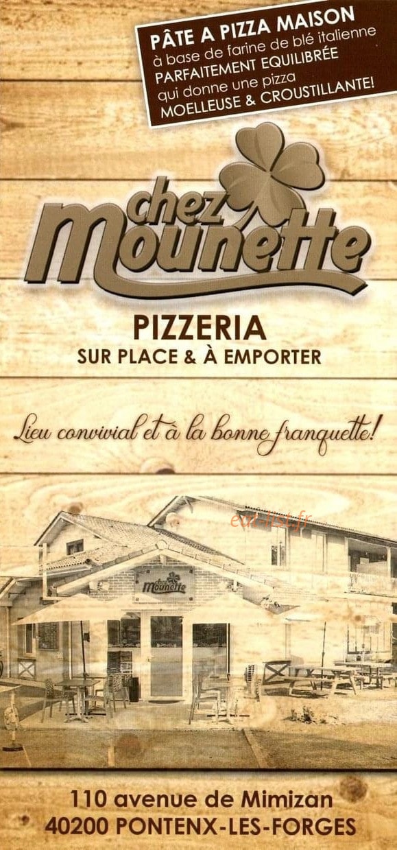 Chez Mounette — carte page 1