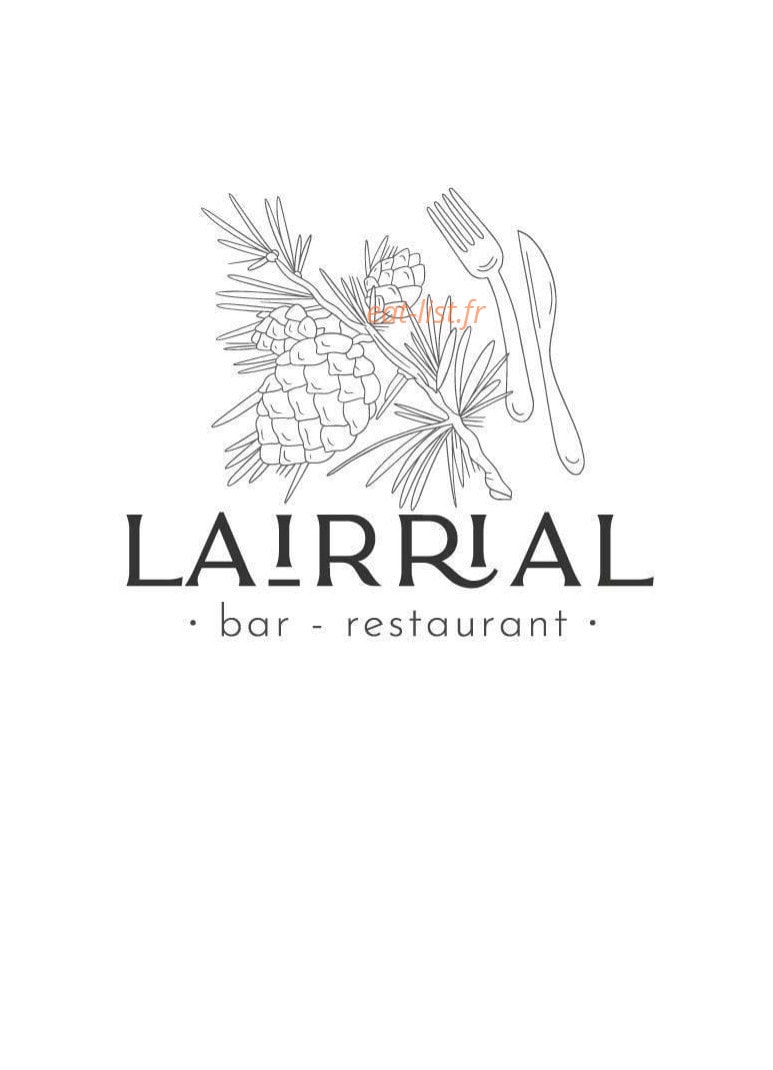 Bar Restaurant Lairrial — carte page 1
