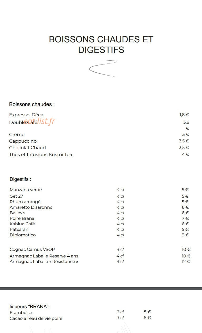 Bar Restaurant Lairrial — carte page 5