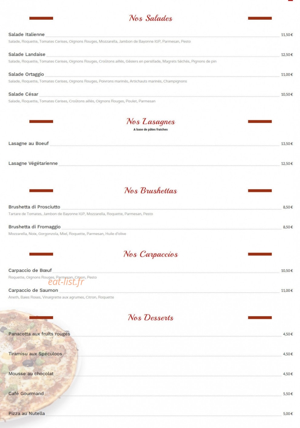 Le Napoli — carte page 2