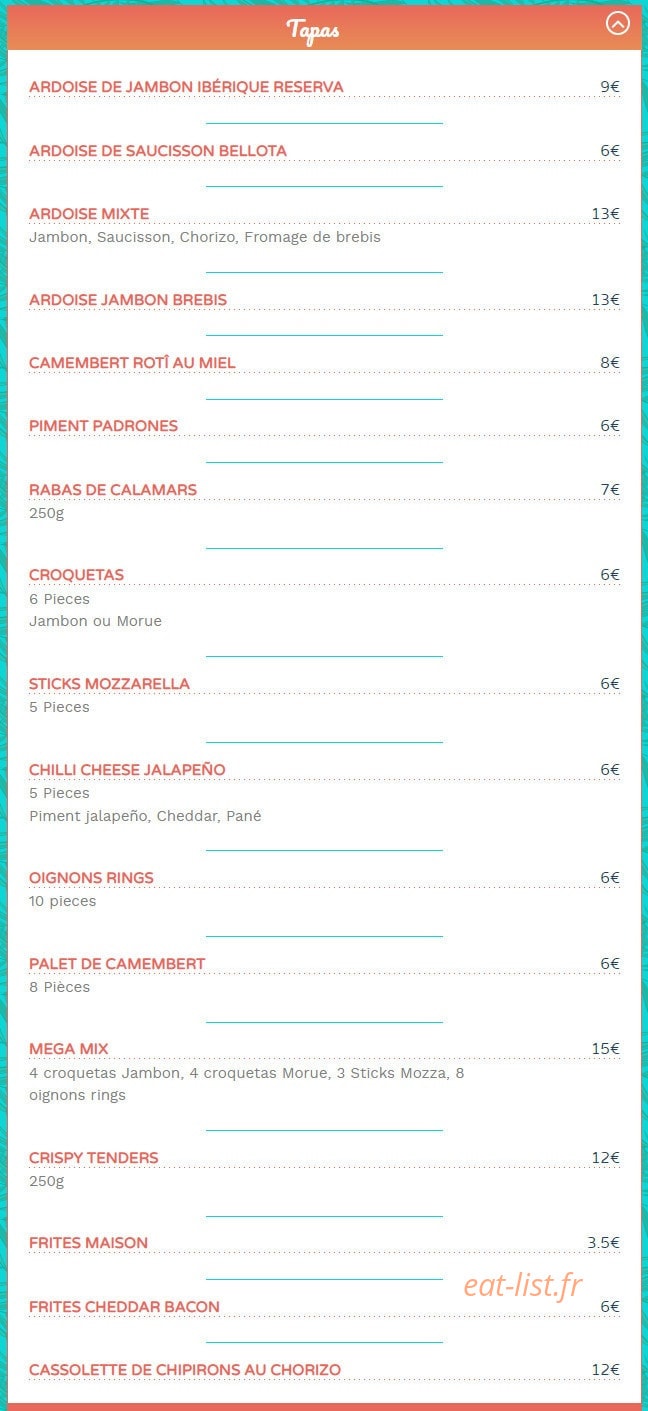 Loko Bar — carte page 2