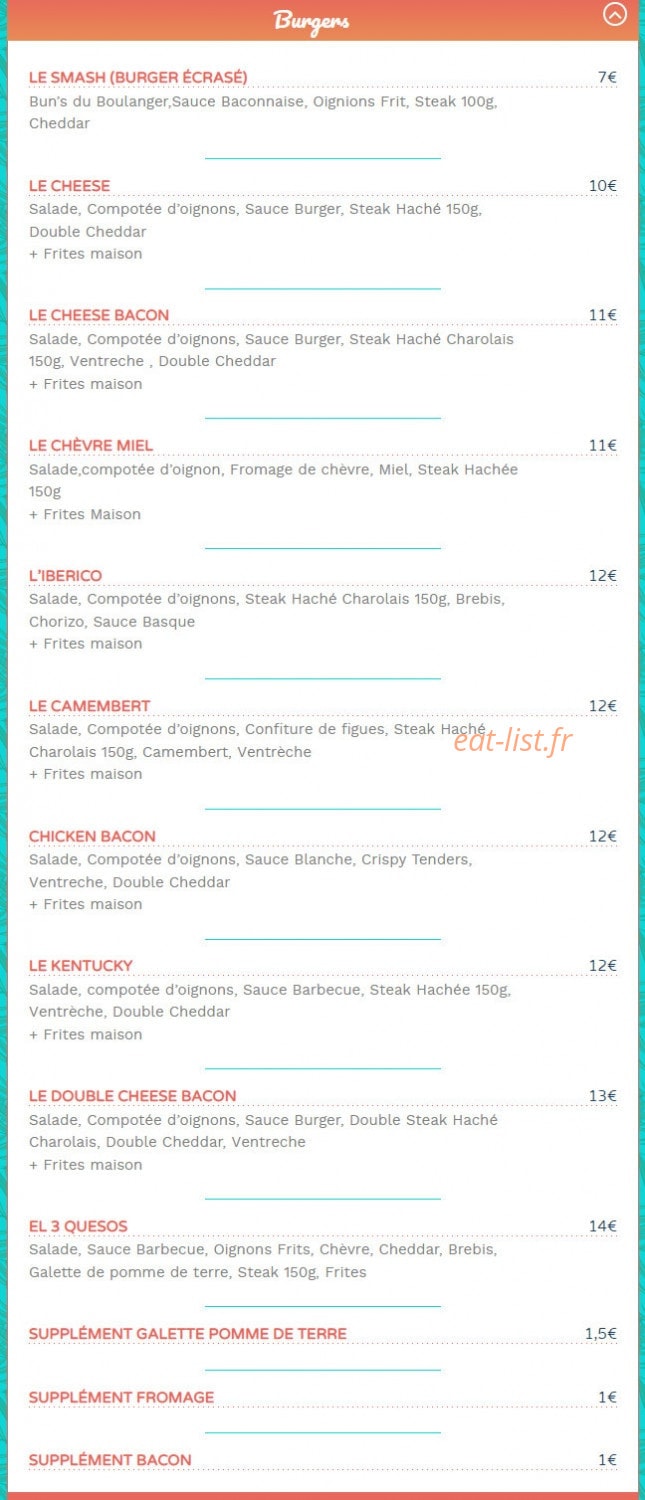 Loko Bar — carte page 1