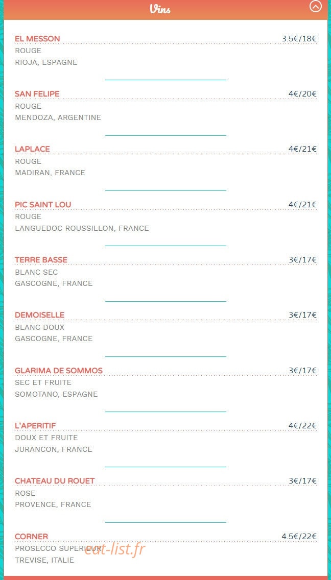 Loko Bar — carte page 5