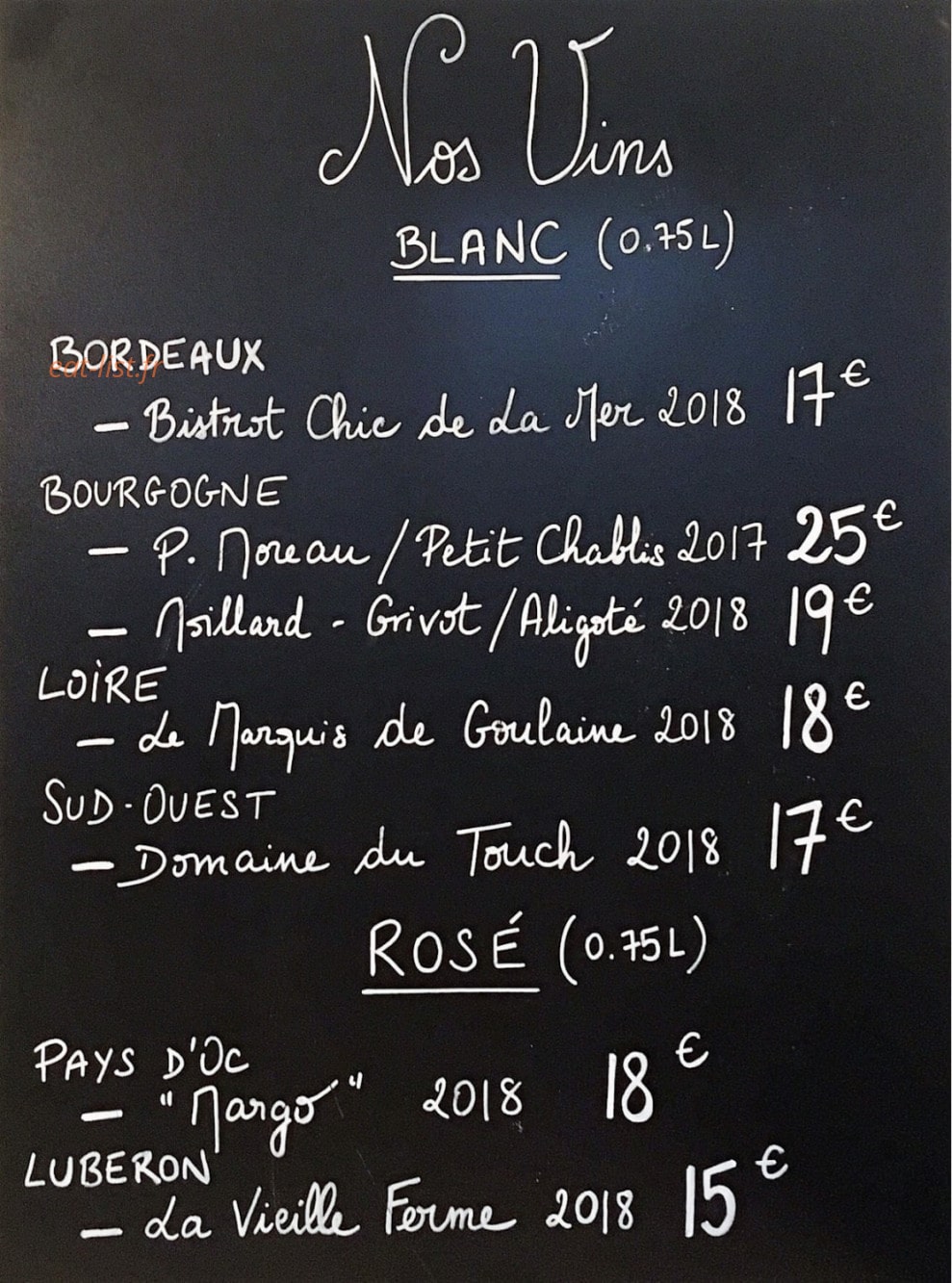 O Bistro.T — carte page 3
