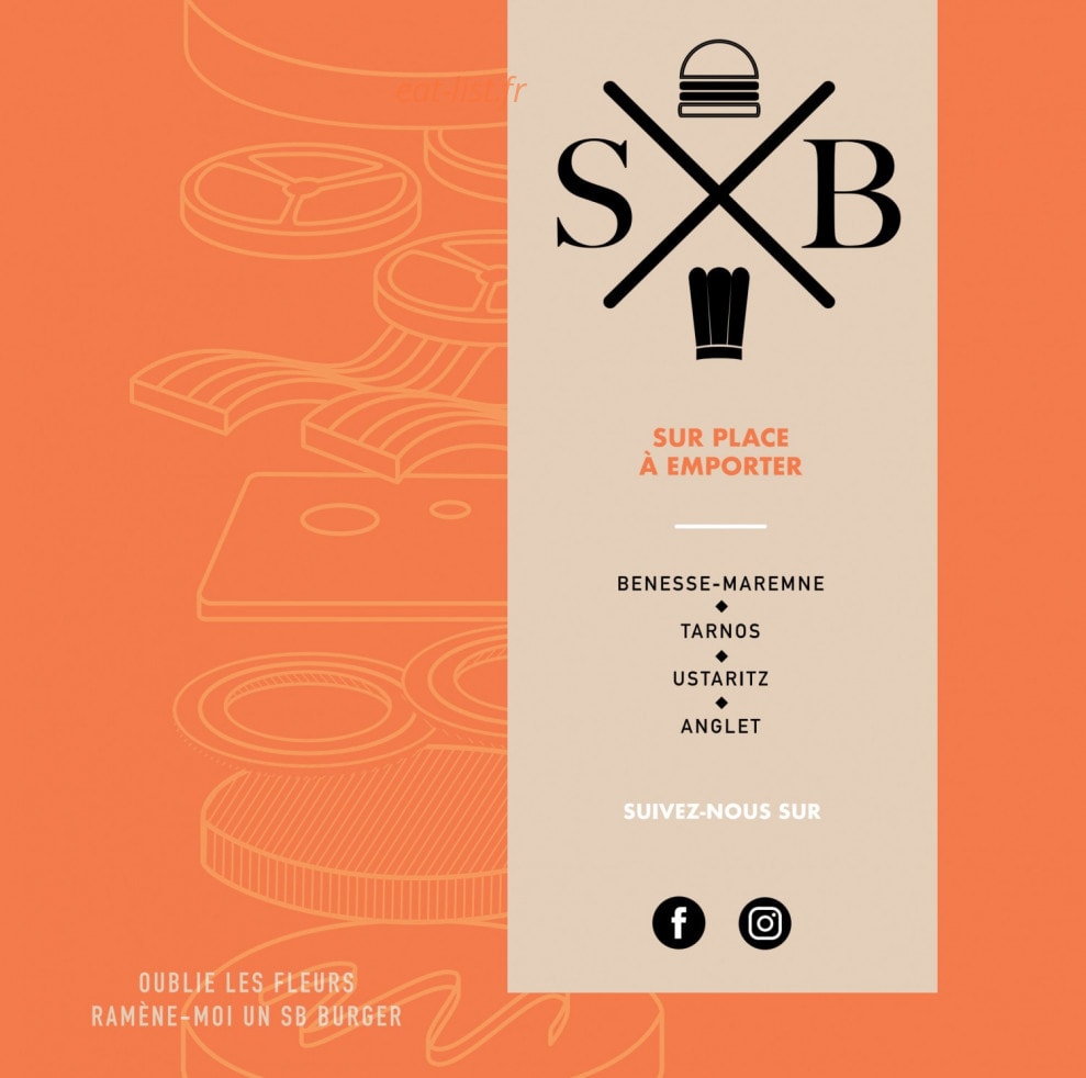 SB Artisans Burger — carte page 1