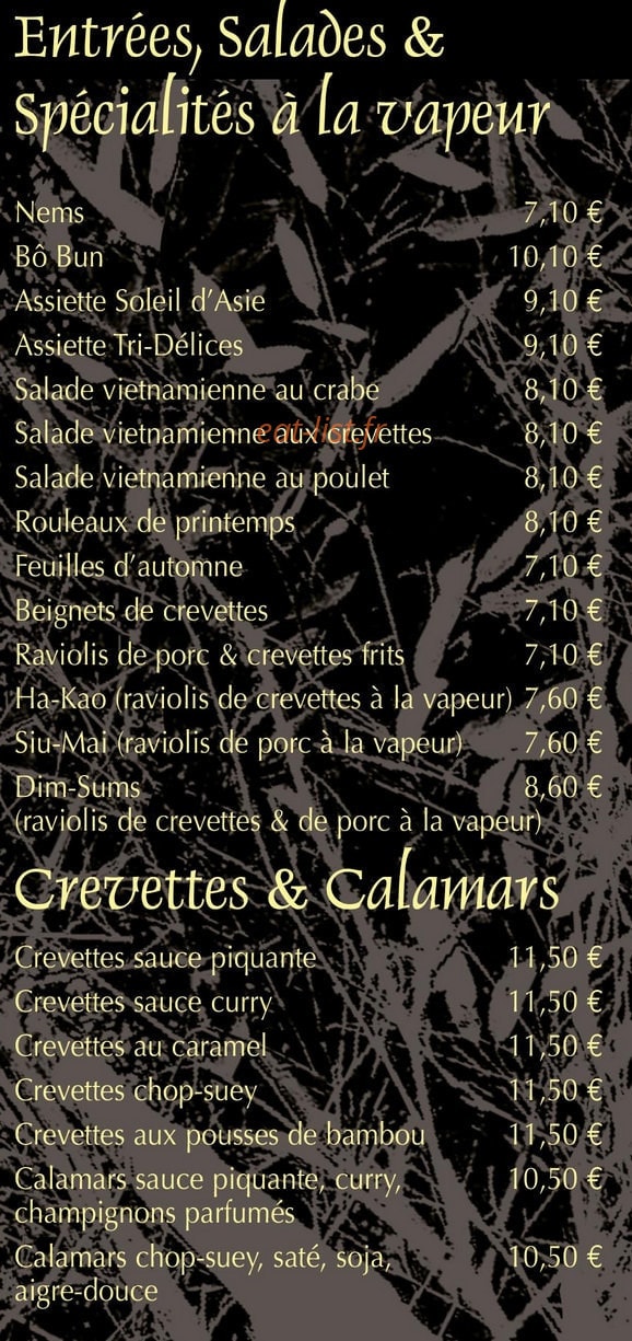 Soleil d'Asie — carte page 1