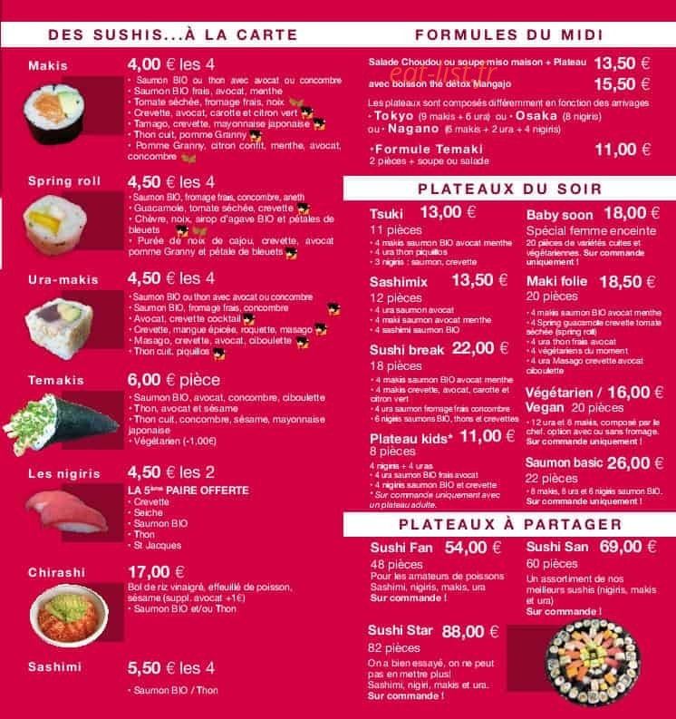 Sushi San — carte page 3
