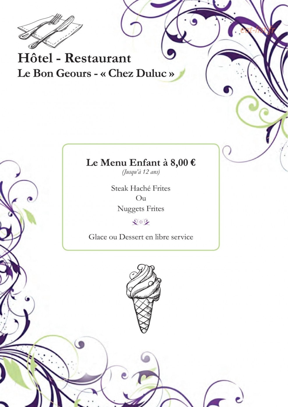 Le Bon Geours — carte page 4