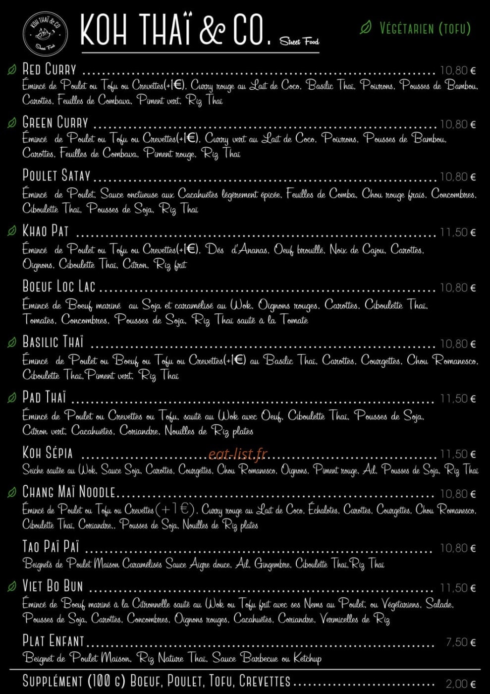 Koh Thai And Co. — carte page 2