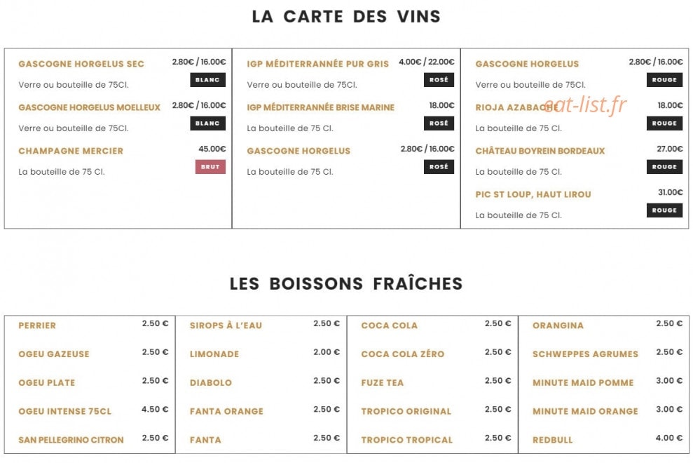 La Ch'tit Frite — carte page 9