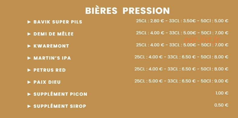 La Ch'tit Frite — carte page 7