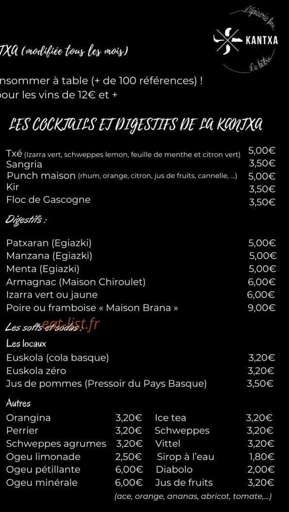 La Kantxa — carte page 6