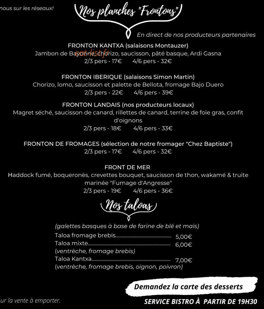 La Kantxa — carte page 4